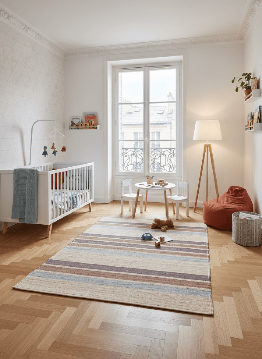 Tapis design en jute tissé main GARRIGUE