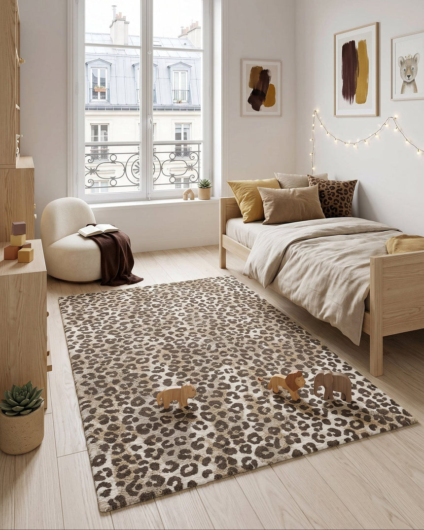 Tapis doux au design léopard KAROO