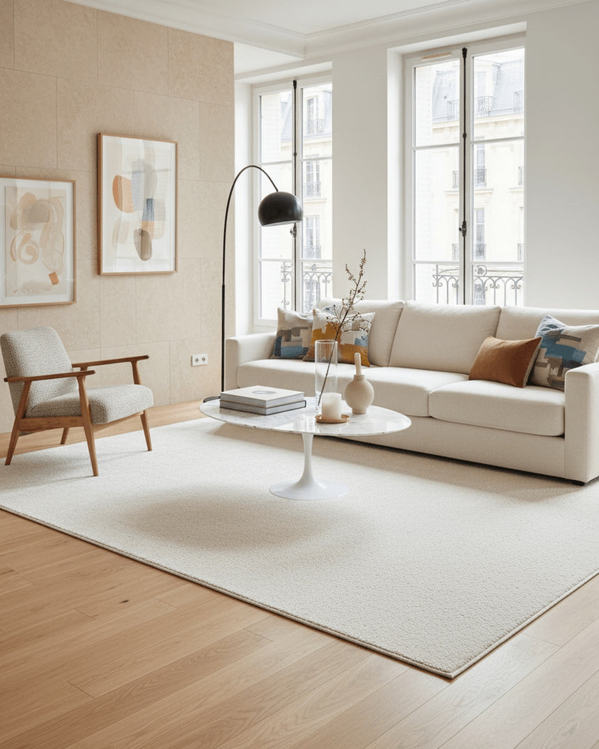 Contemporary sheepskin-effect rug MONO