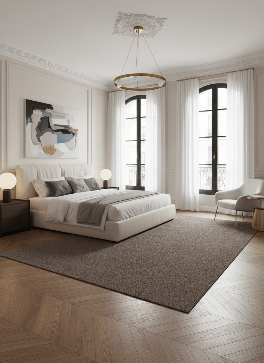 Contemporary Sheepskin-Effect Rug MONO