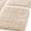 Soft, thick, embossed rug in recycled polyester MURMURE