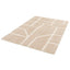 Soft, thick, embossed rug in recycled polyester MURMURE