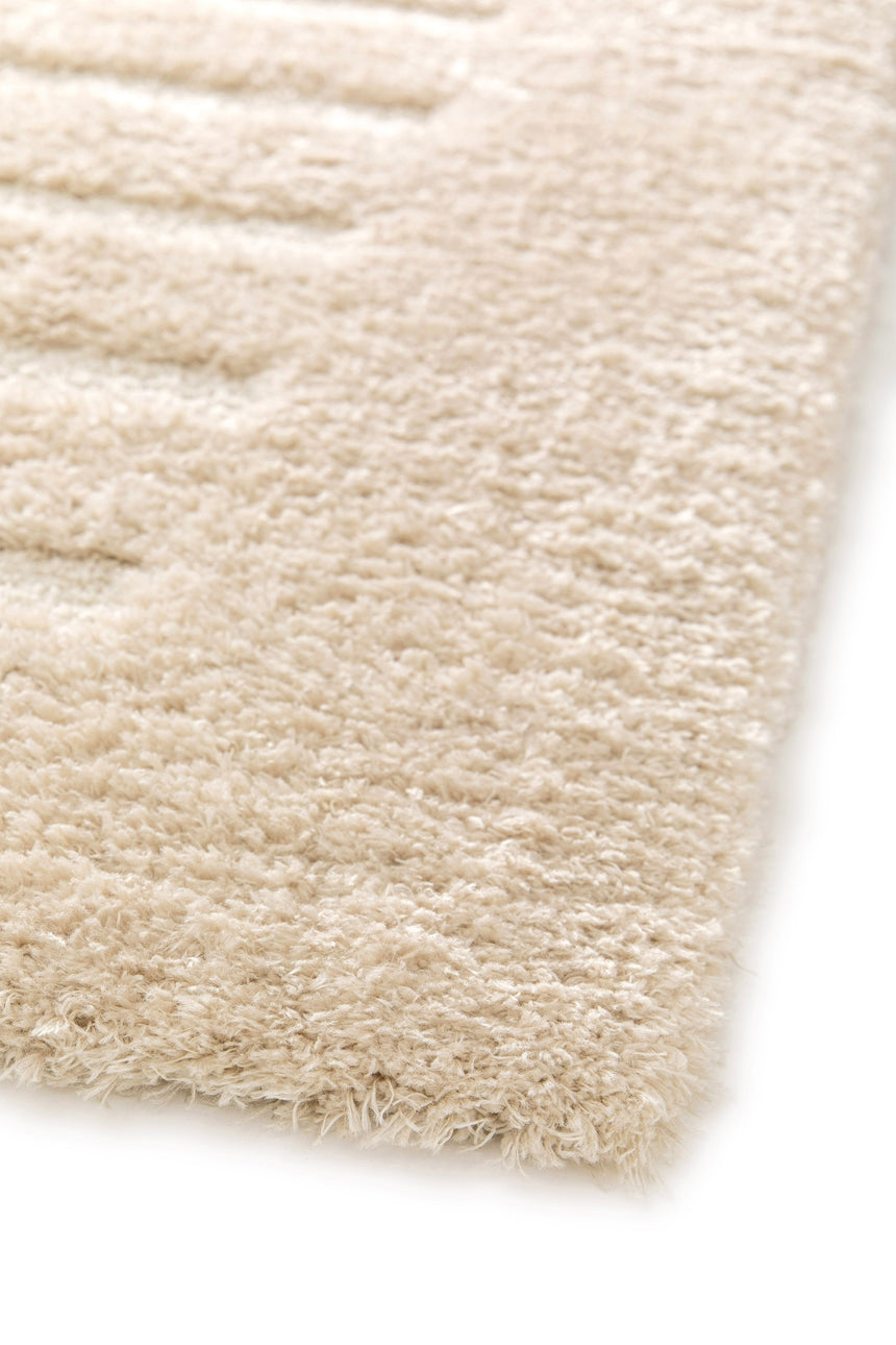 Soft and thick recycled polyester rug with embossed effect MEDIUM TRAFFIC