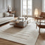 Soft and thick recycled polyester rug with a raised pattern PASSAGE