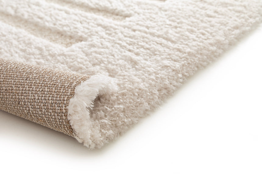 Tapis doux et épais en polyester recyclé effet relief PASSAGE