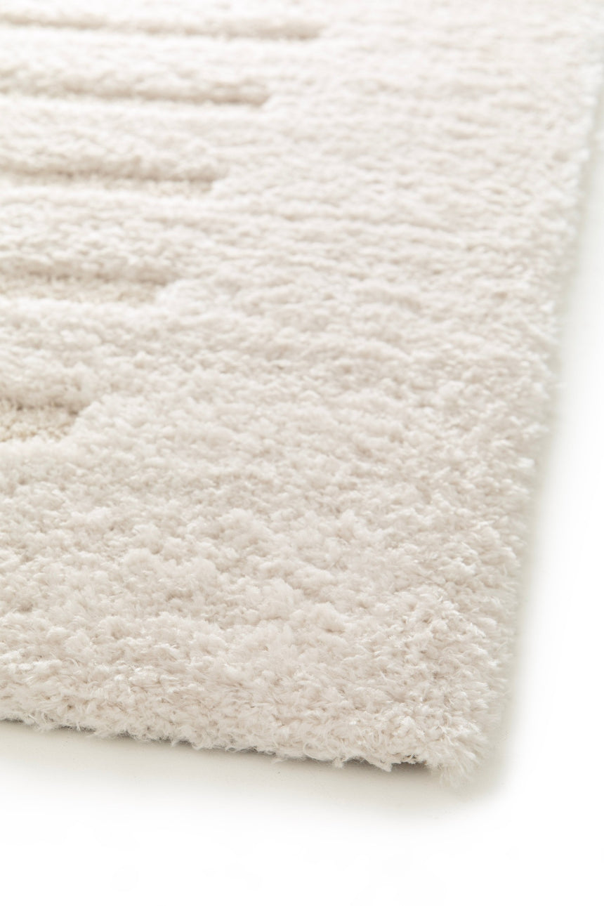 Tapis doux et épais en polyester recyclé effet relief PASSAGE
