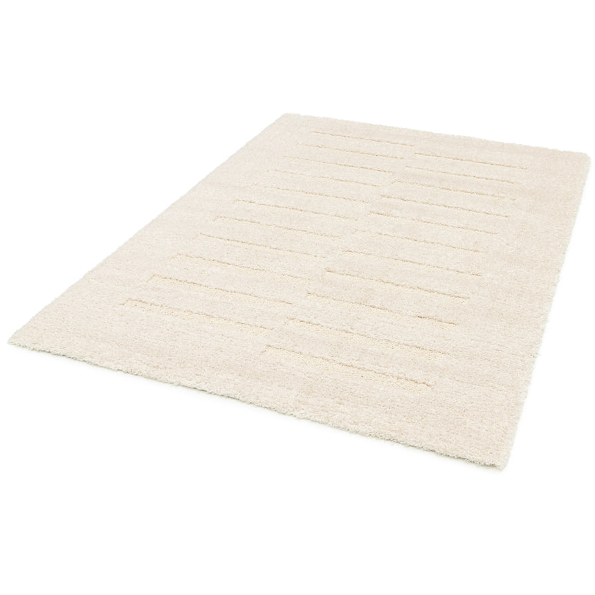 Tapis doux et épais en polyester recyclé effet relief PASSAGE