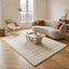 Soft and thick recycled polyester rug with a raised pattern PASSAGE