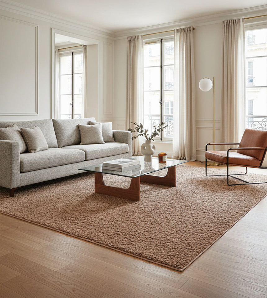 Tapis uni ultra doux au style contemporain PLAIN