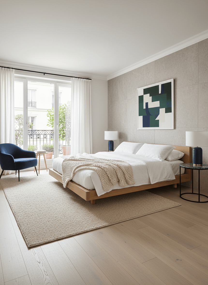 SOUFFLOT solid looped carpet