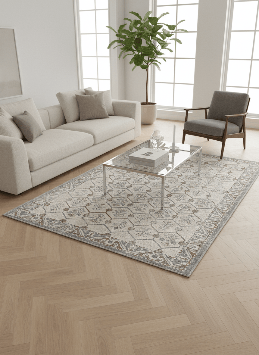SULLY designer rug made from recycled fibres