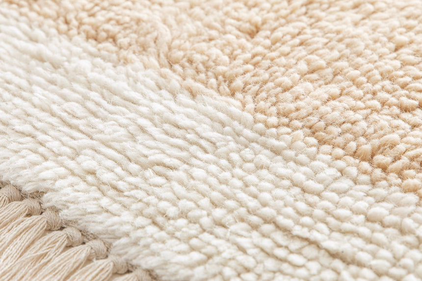 Tapis naturel en laine et coton SUZANNE