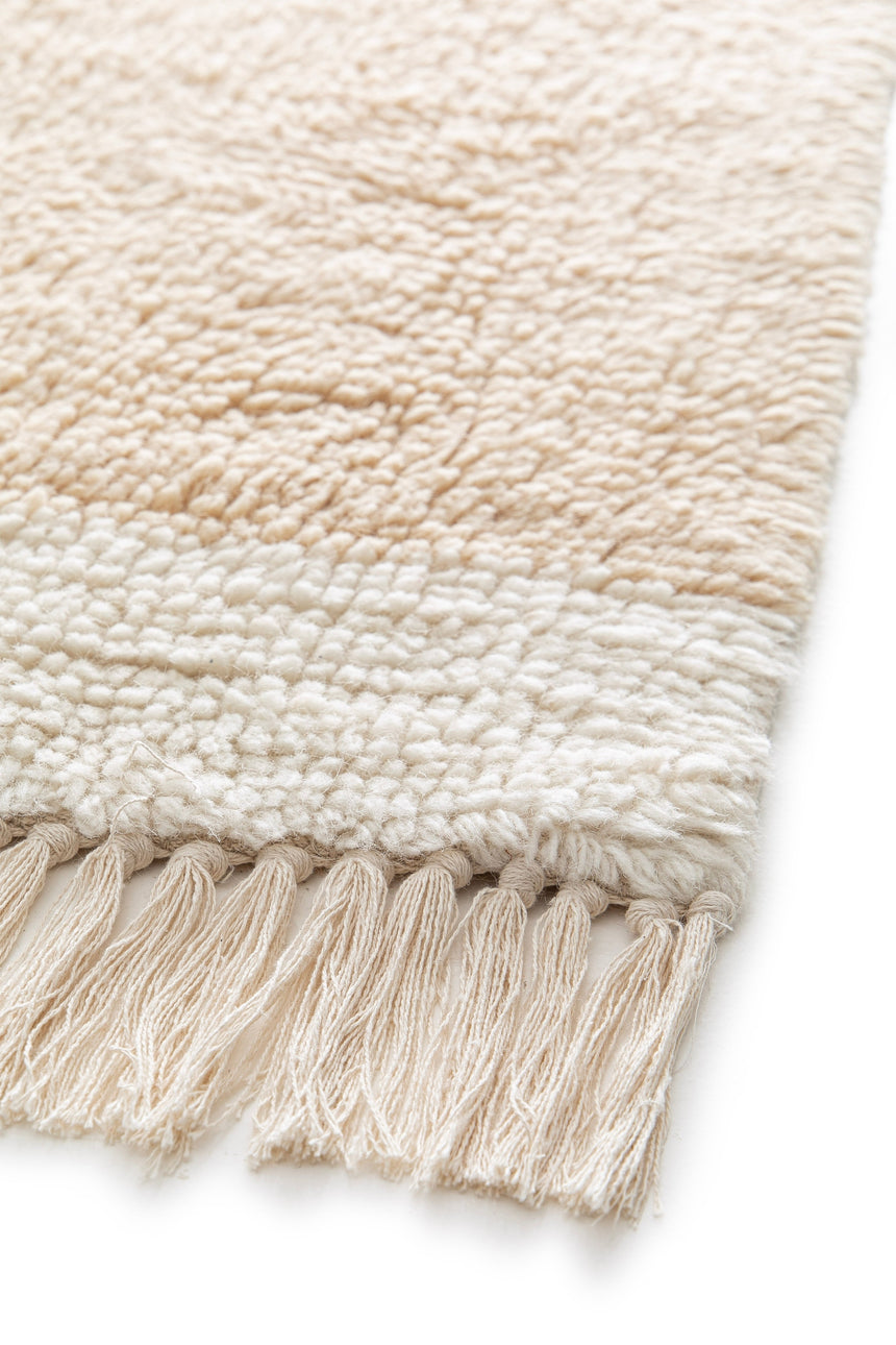 Tapis naturel en laine et coton SUZANNE