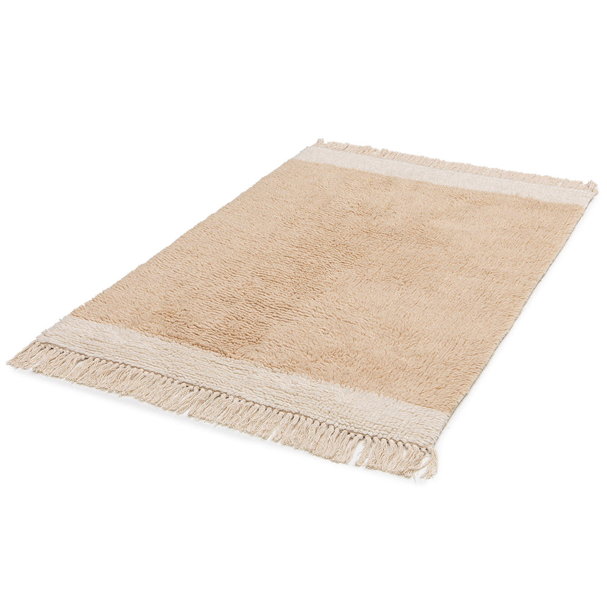 Tapis naturel en laine et coton SUZANNE
