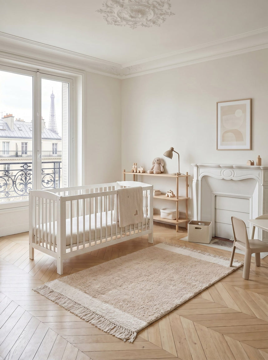 Tapis naturel en laine et coton SUZANNE