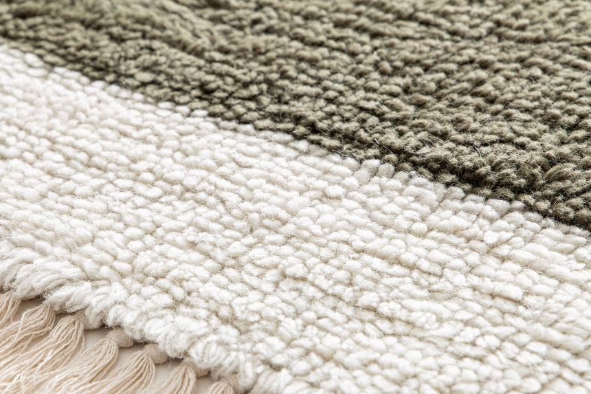 Tapis naturel en laine et coton SUZANNE