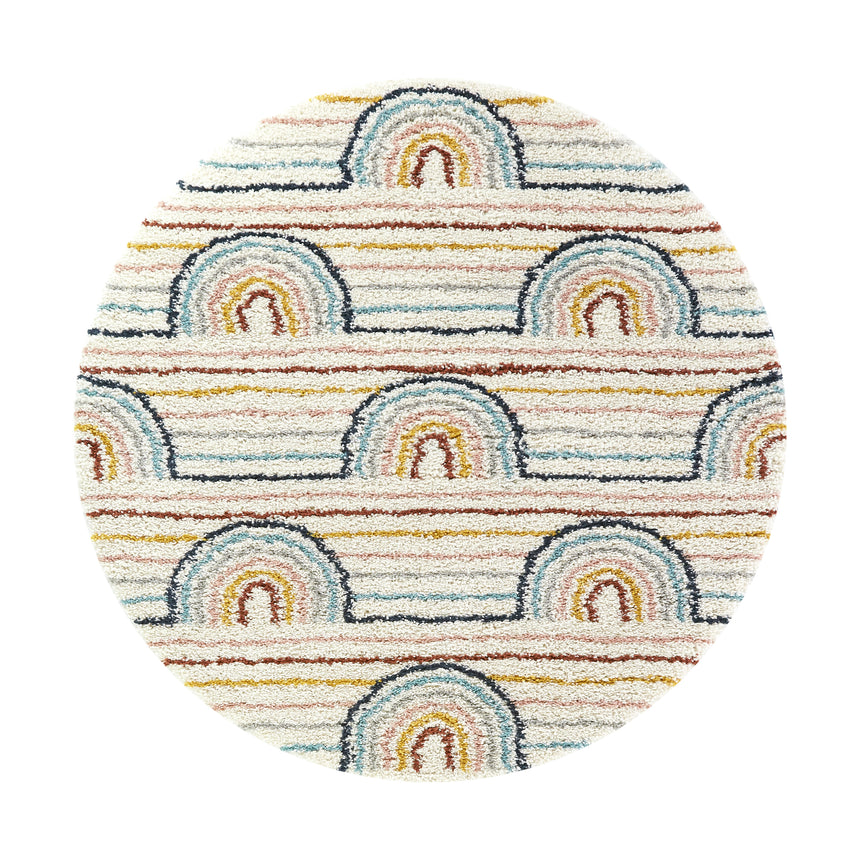 Tapis rond enfant épais et confortable SUNNY