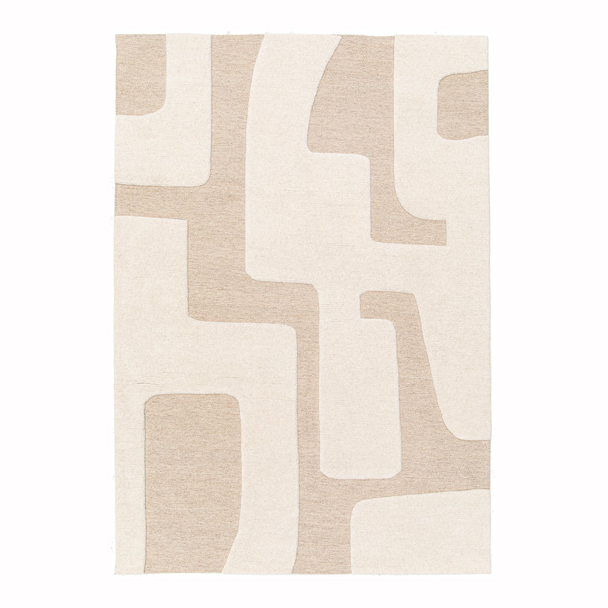 Tapis en laine à relief géométrique USONIA