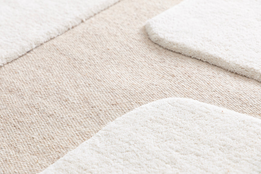 Tapis en laine à relief géométrique USONIA
