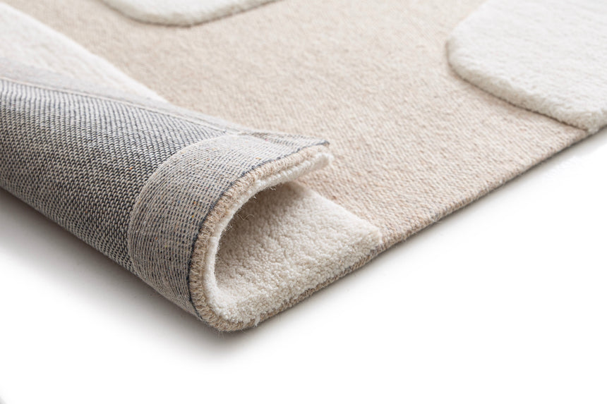 Tapis en laine à relief géométrique USONIA