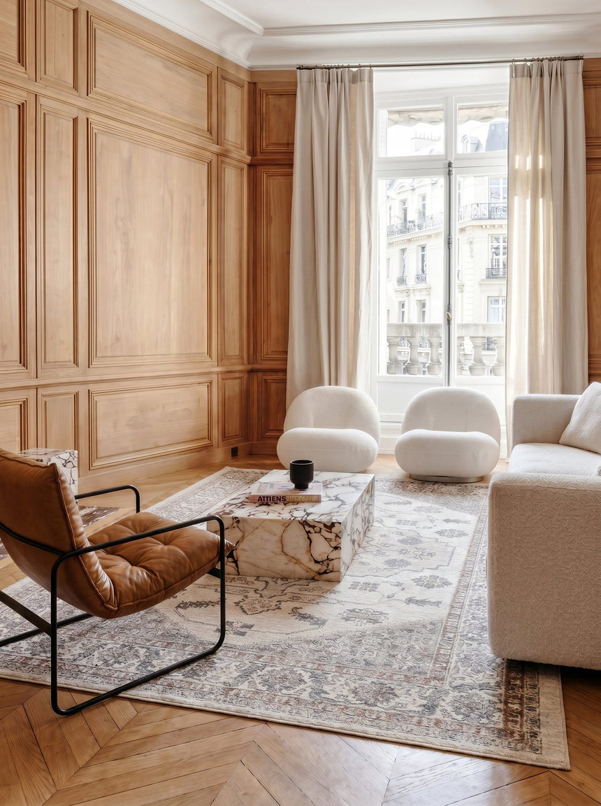 Tapis design en fibres recyclées VALOIS