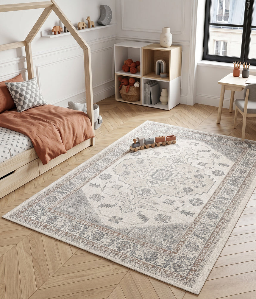 Tapis design en fibres recyclées VALOIS
