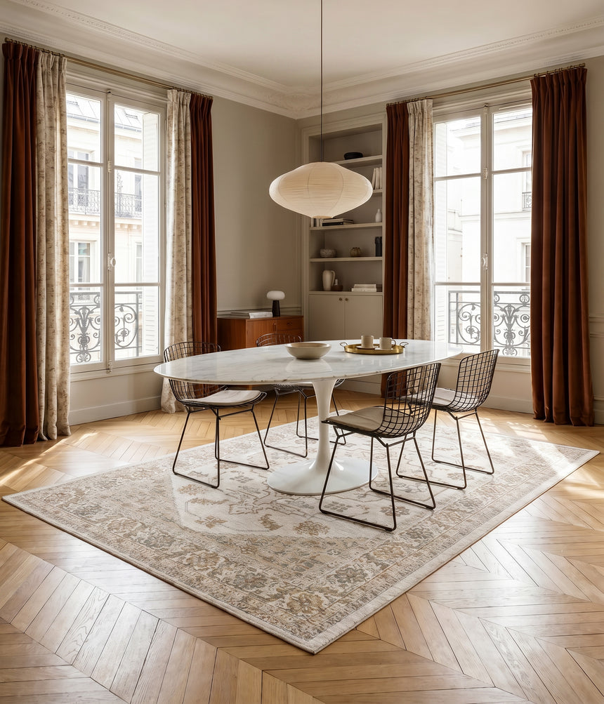Tapis design en fibres recyclées VALOIS