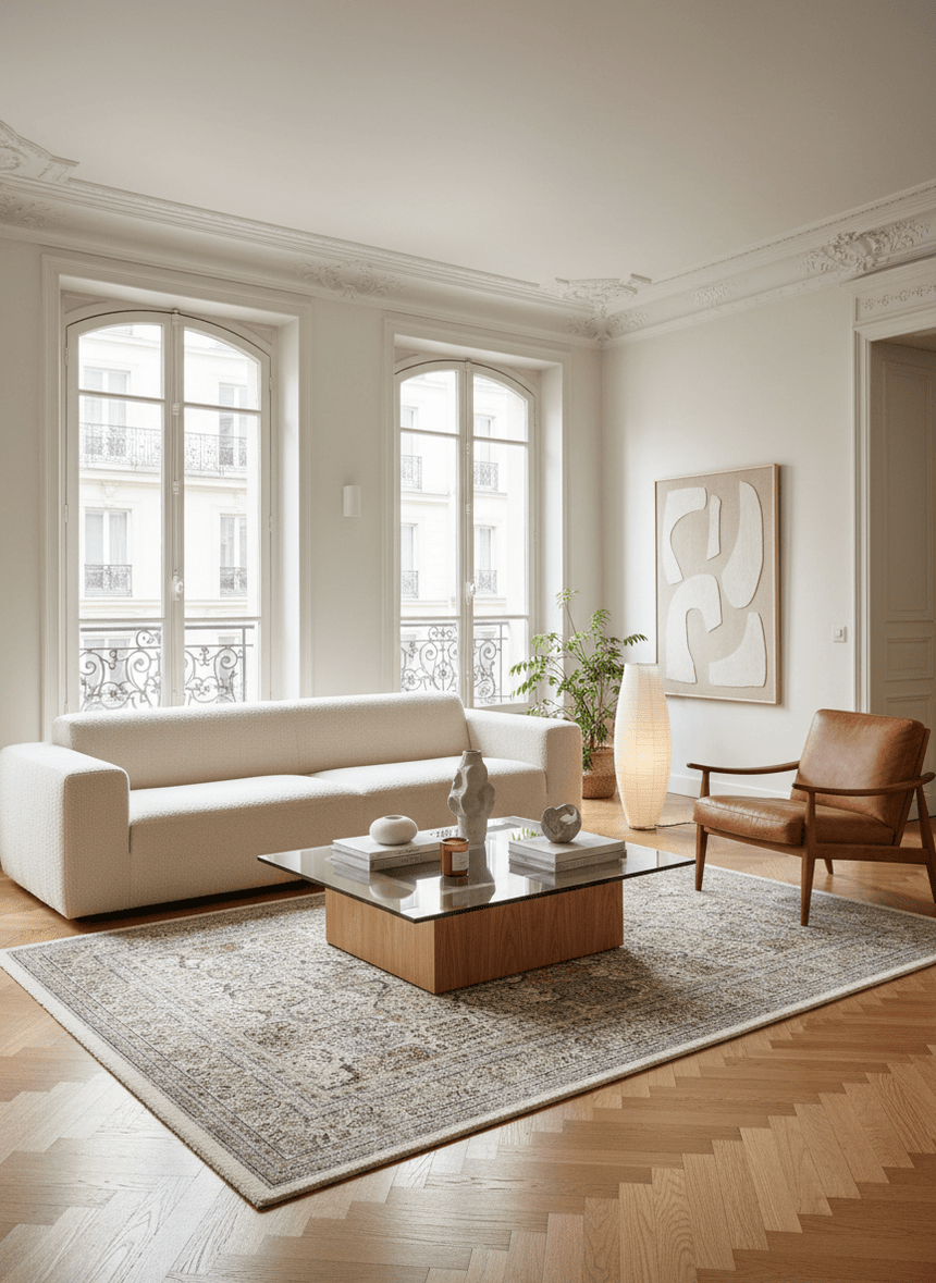 Tapis design en fibres recyclées VILLANDRY