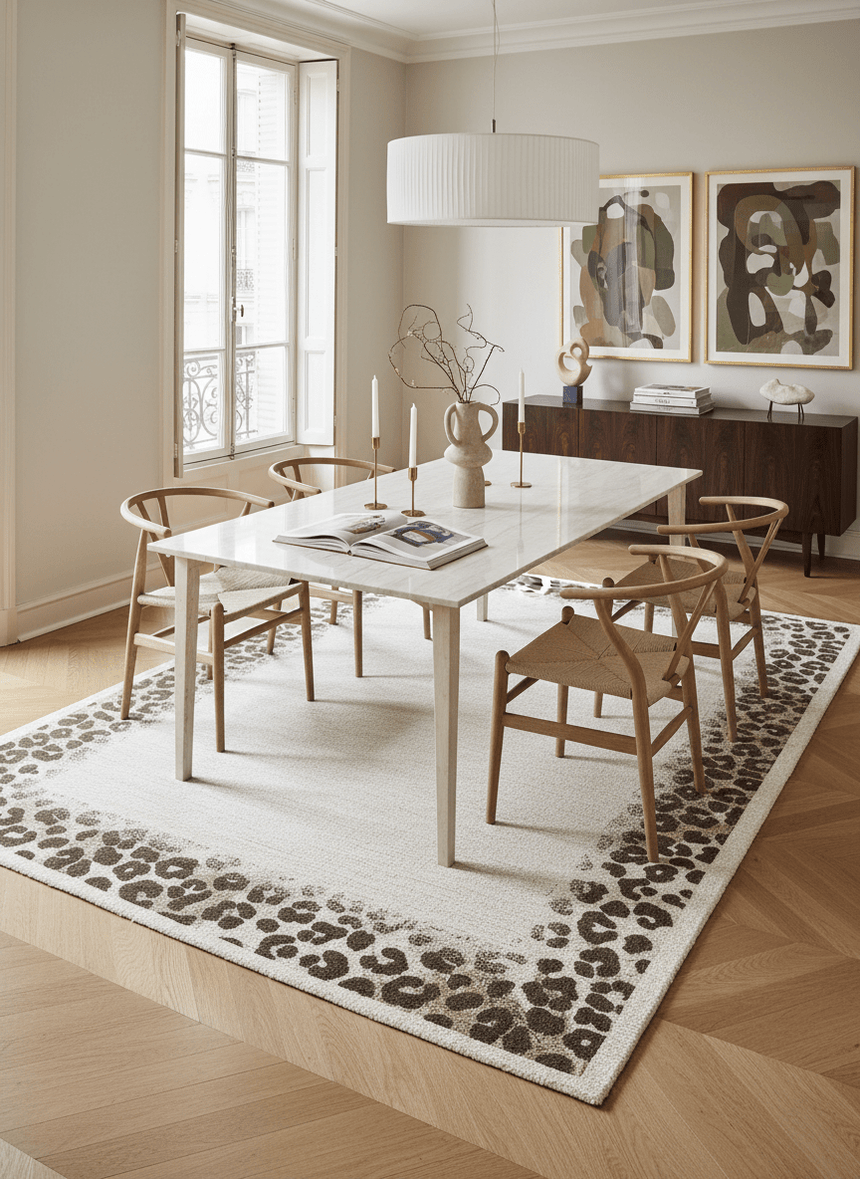 Tapis doux au design léopard WILD