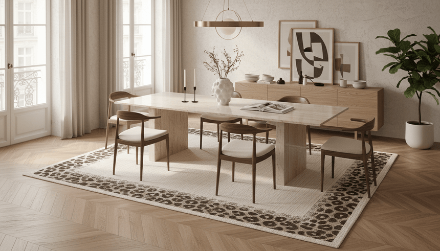 Tapis doux au design léopard WILD