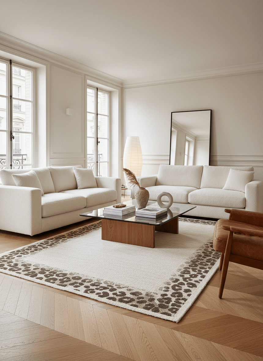 Tapis doux au design léopard WILD