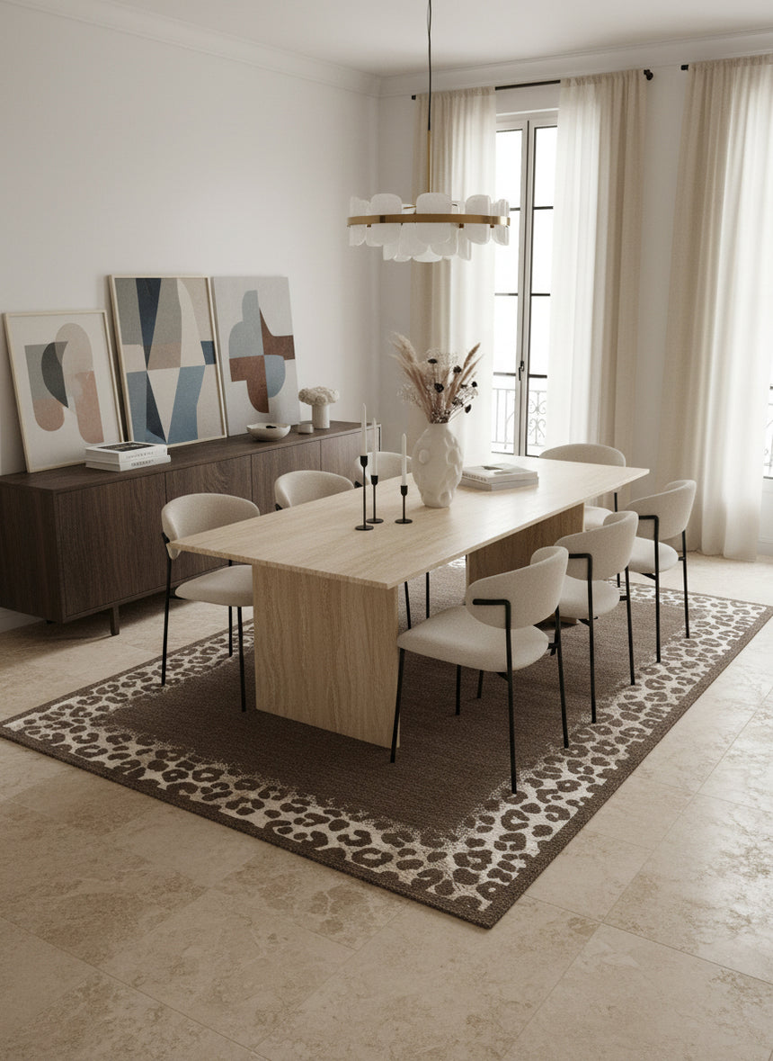 Tapis doux au design léopard WILD