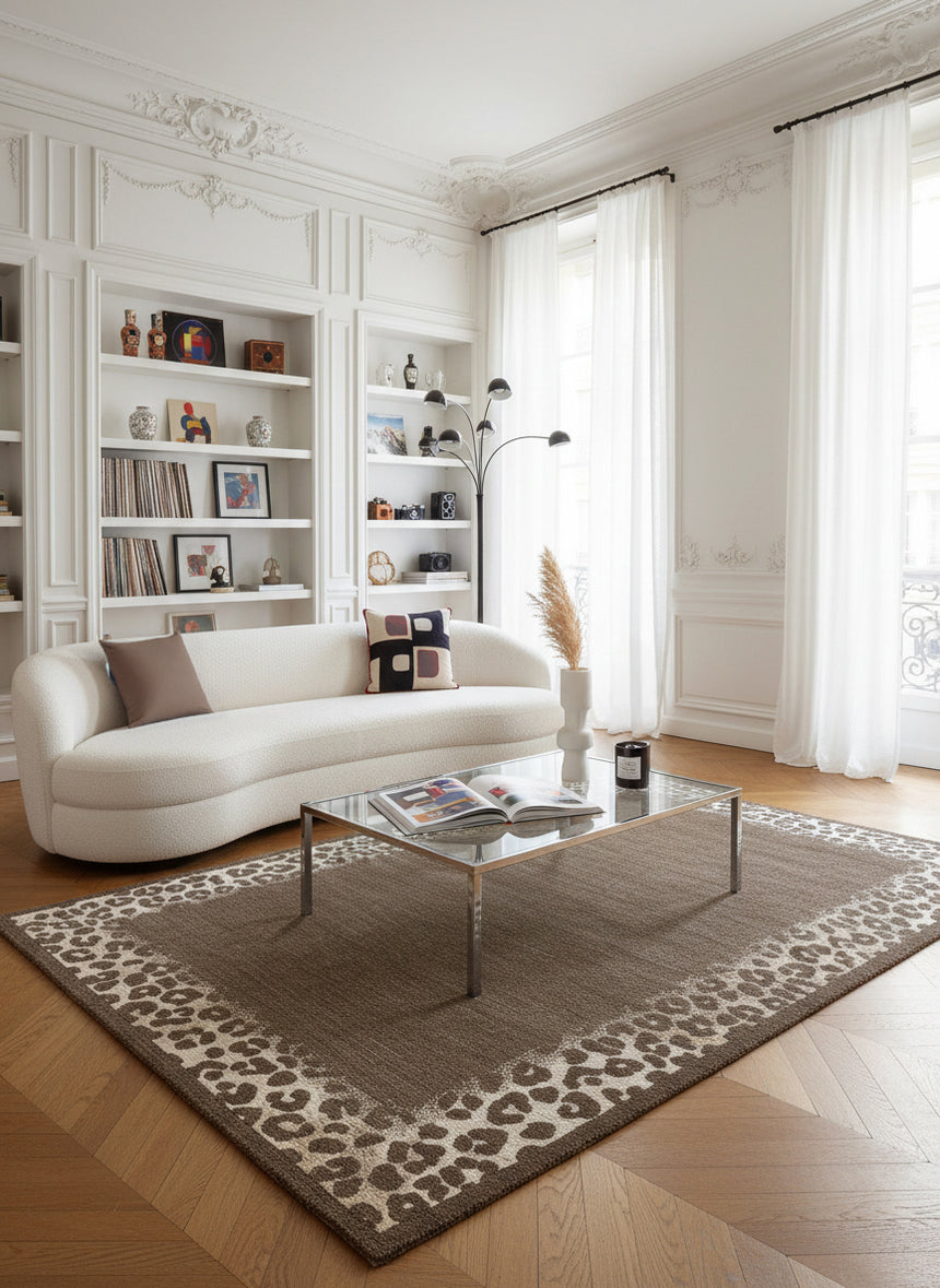 Tapis doux au design léopard WILD