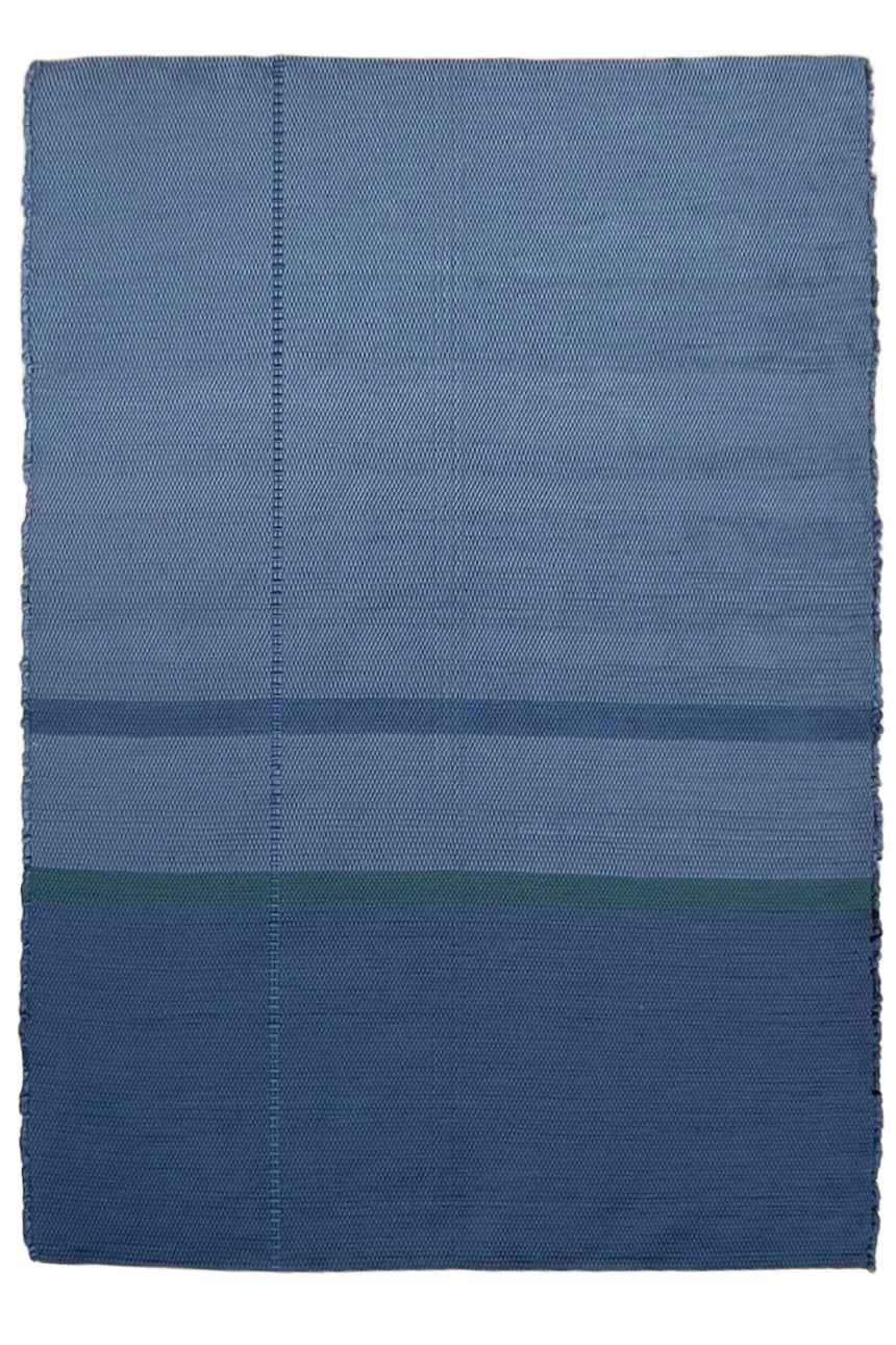 Tapis en fibres recyclées tissé à la main LEONOR