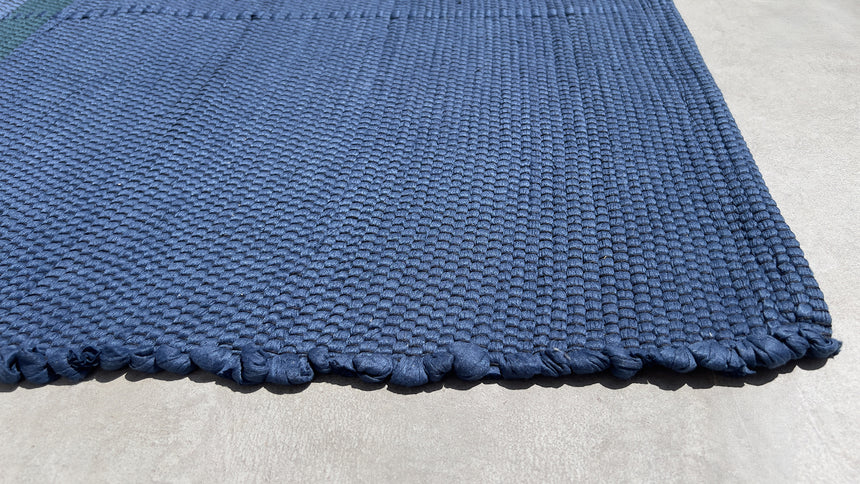 Tapis en fibres recyclées tissé à la main LEONOR