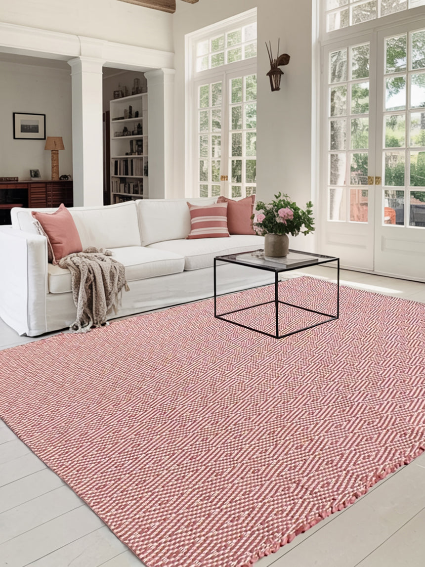 Tapis en fibres recyclées tissé à la main PESSOA