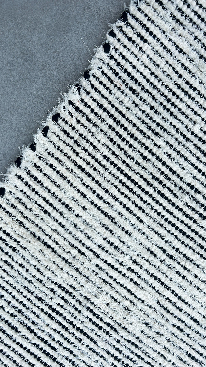 Tapis en coton recyclé tissé à la main BARTOLO