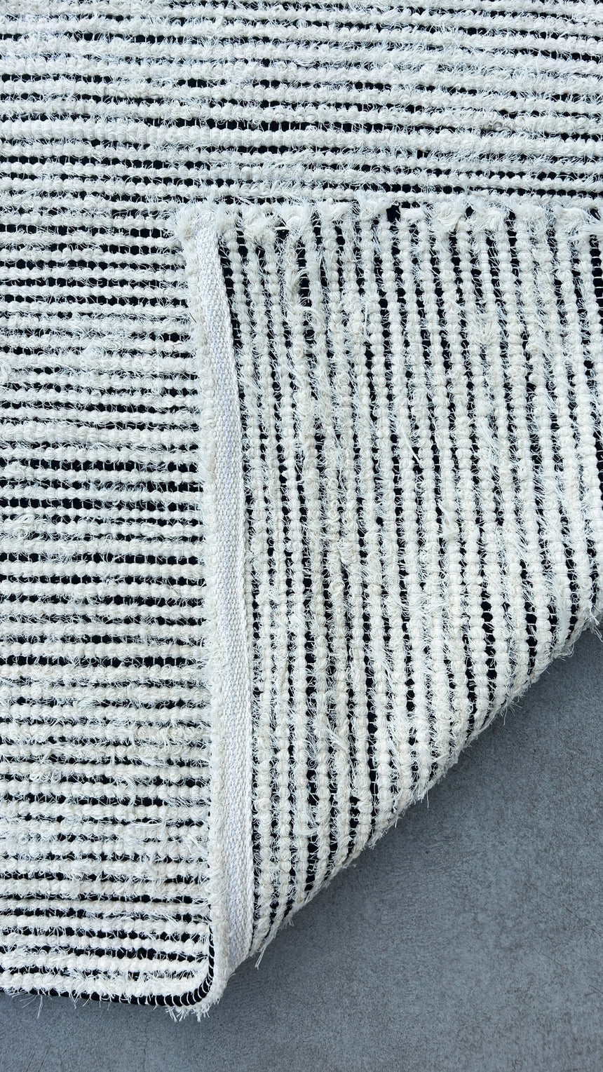 Tapis en coton recyclé tissé à la main BARTOLO