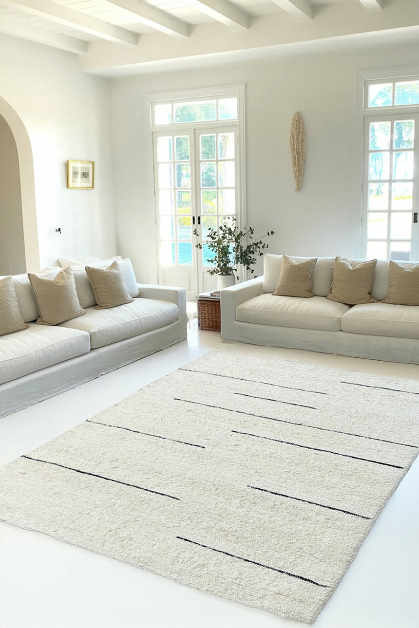Tapis en coton recyclé tissé à la main CAMOES