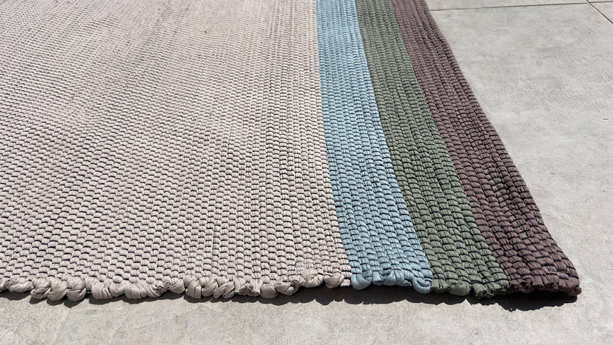 Tapis en coton recyclé tissé à la main FADO