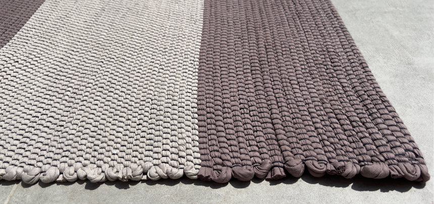 Tapis en coton recyclé tissé à la main TIAGO