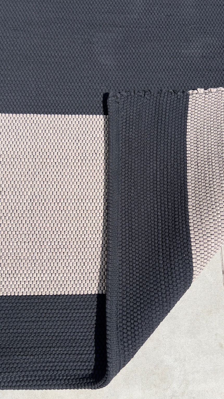 Tapis en coton recyclé tissé à la main TIAGO