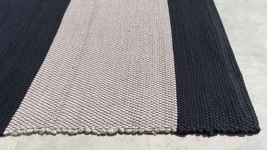 Tapis en coton recyclé tissé à la main TIAGO