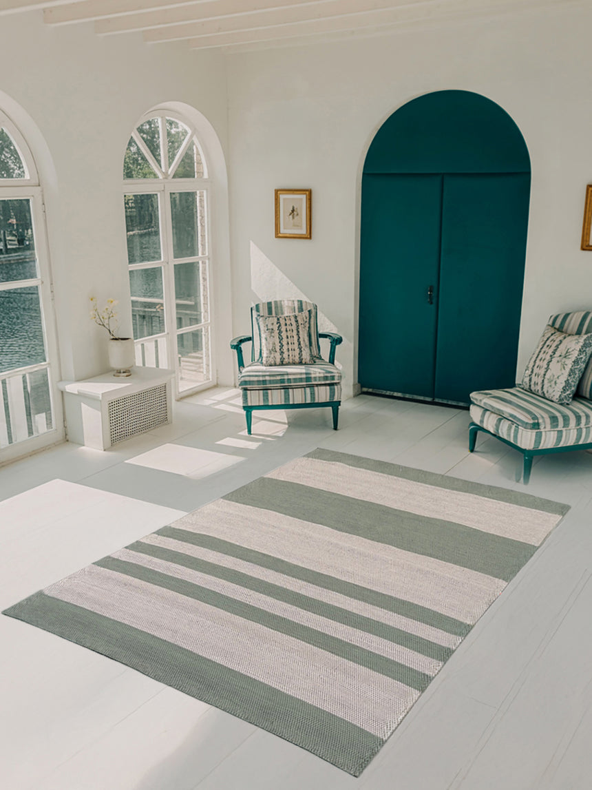 Tapis en coton recyclé tissé à la main TIAGO