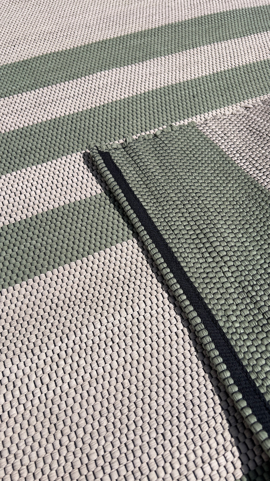 Tapis en coton recyclé tissé à la main TIAGO