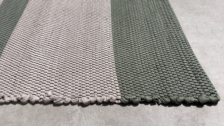 Tapis en coton recyclé tissé à la main TIAGO