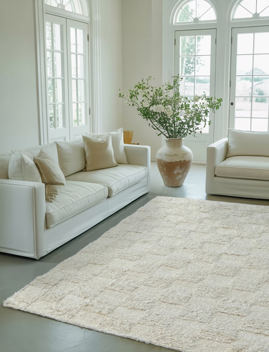 Tapis en coton recyclé tissé à la main SUAVE