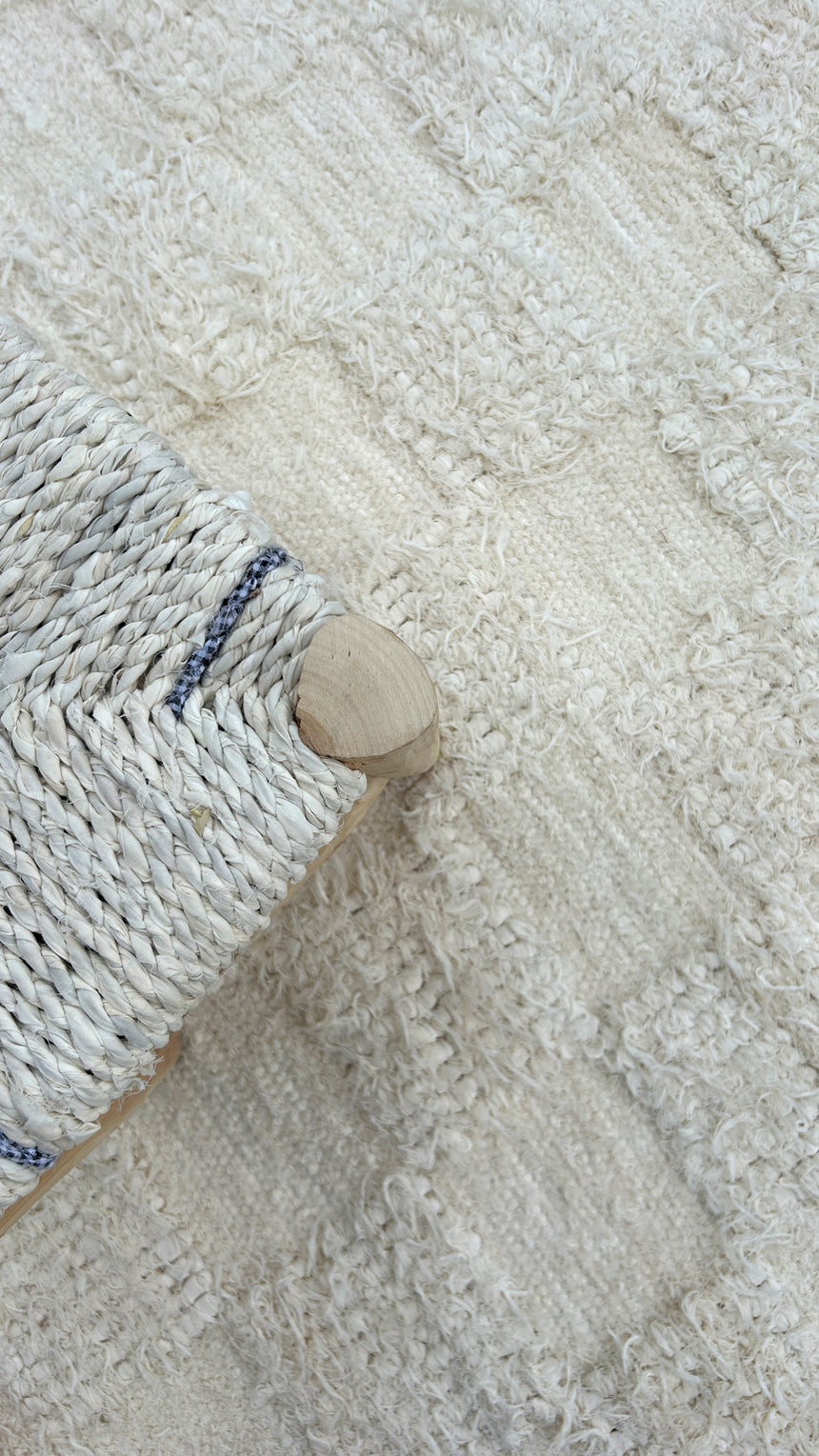 Tapis en coton recyclé tissé à la main SUAVE