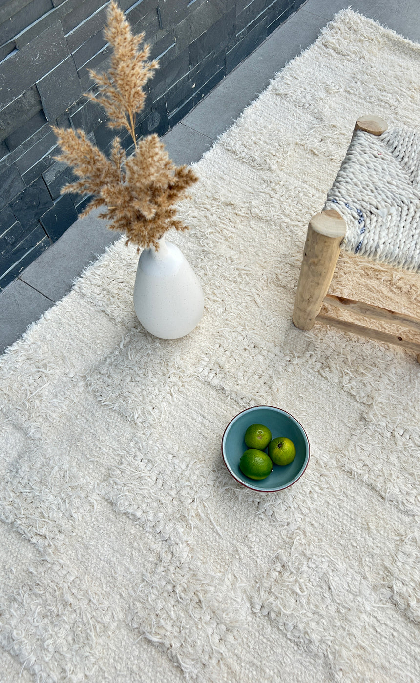 Tapis en coton recyclé tissé à la main SUAVE