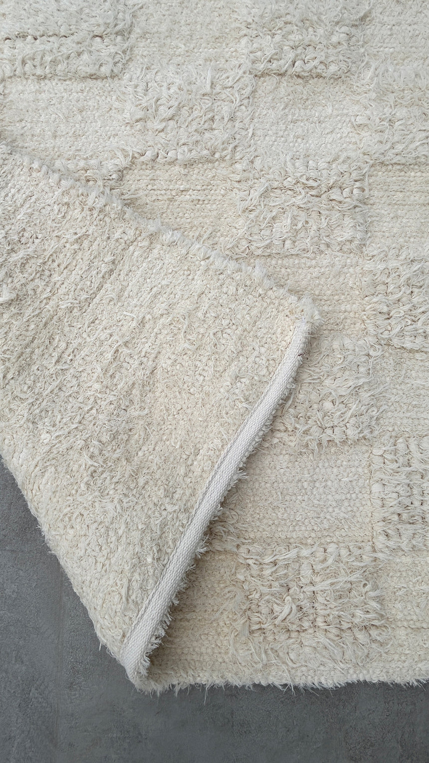 Tapis en coton recyclé tissé à la main SUAVE